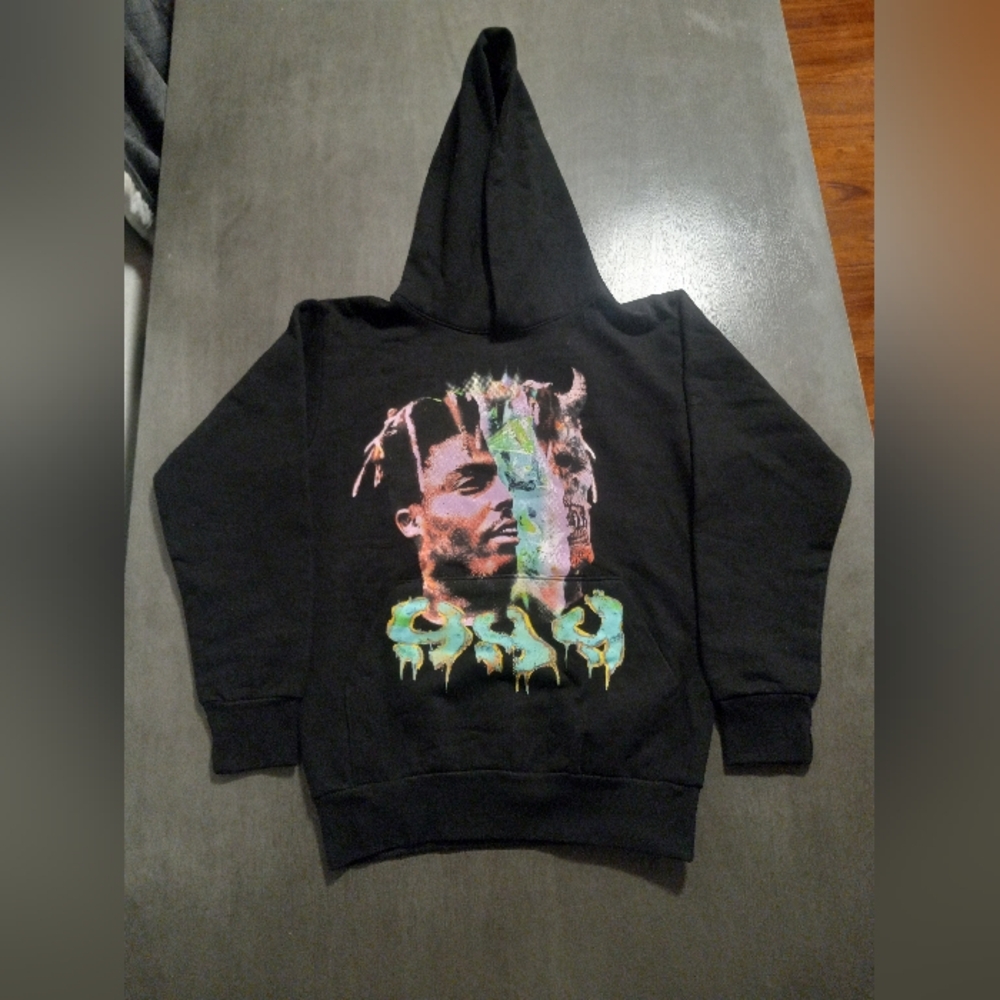 Vlone x Juice World Fighting Demons Black Hoodie Size Small Rare 100% Authentic